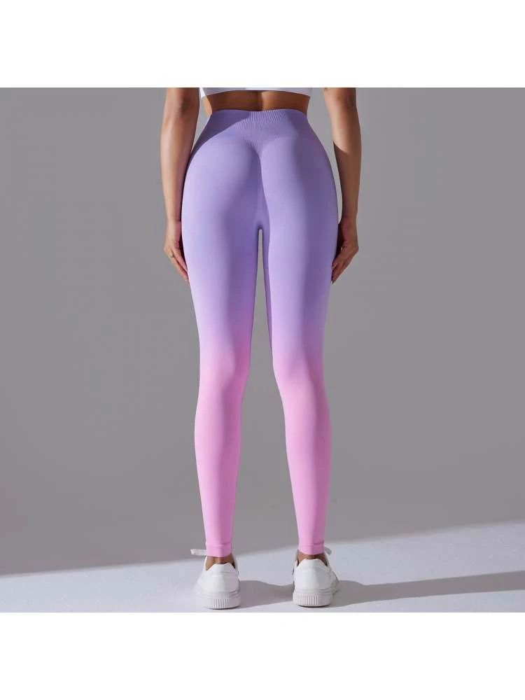 Gradient Color High Rise Skinny Leggings - Image 6