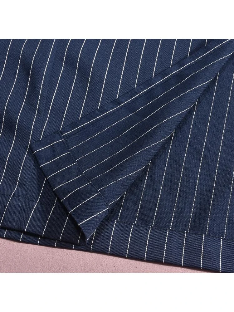 Woven Striped Split Hem Skirts - Image 10