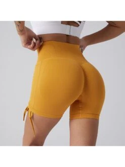 Drawstring High Rise Bodycon Short Pants