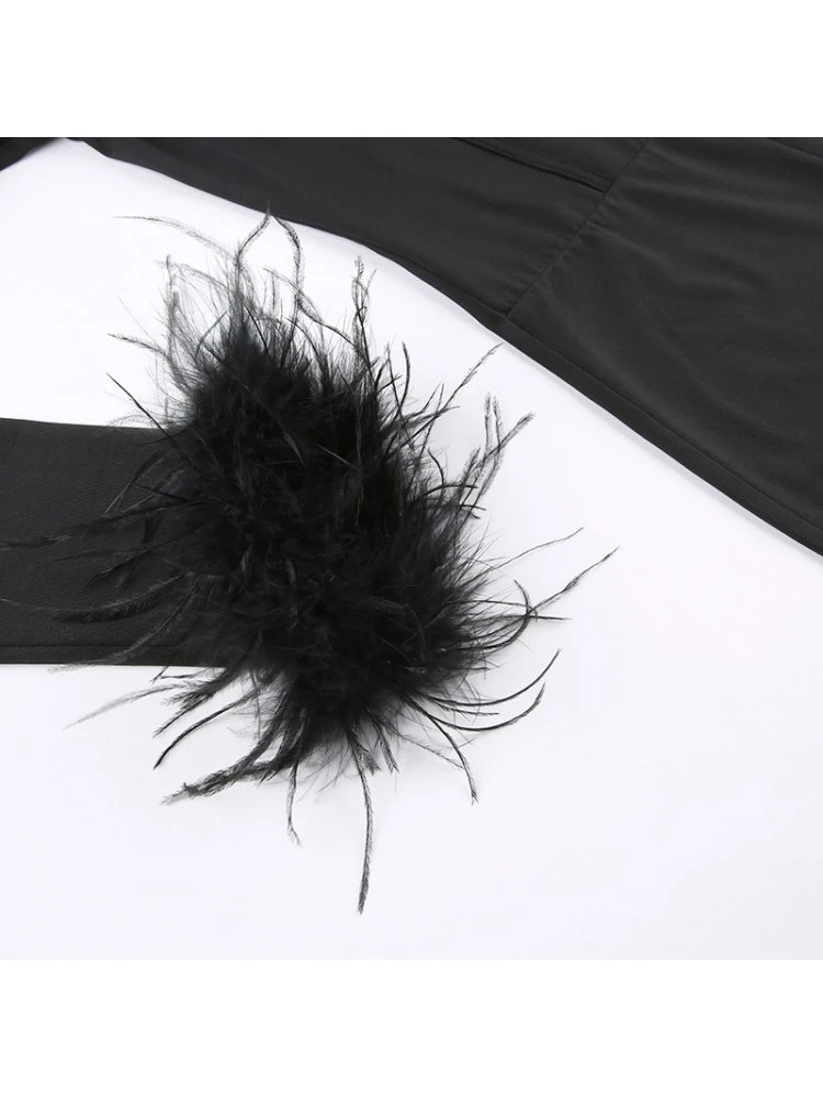 Patchwork Square Neck Backless Rompers - Image 18