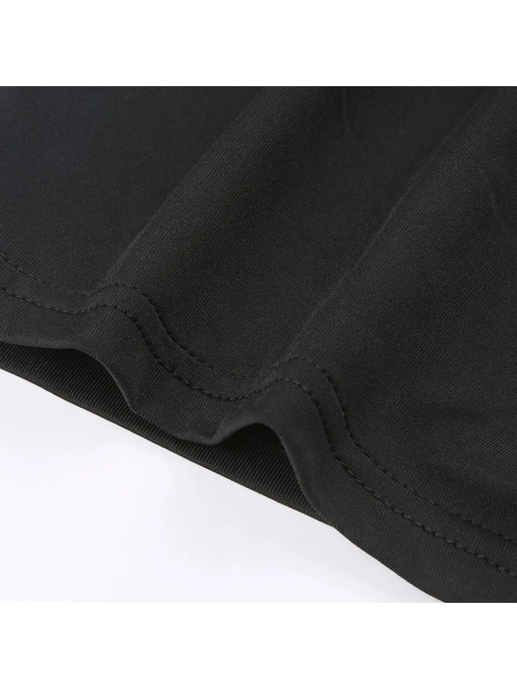 Patchwork Square Neck Backless Rompers - Image 20