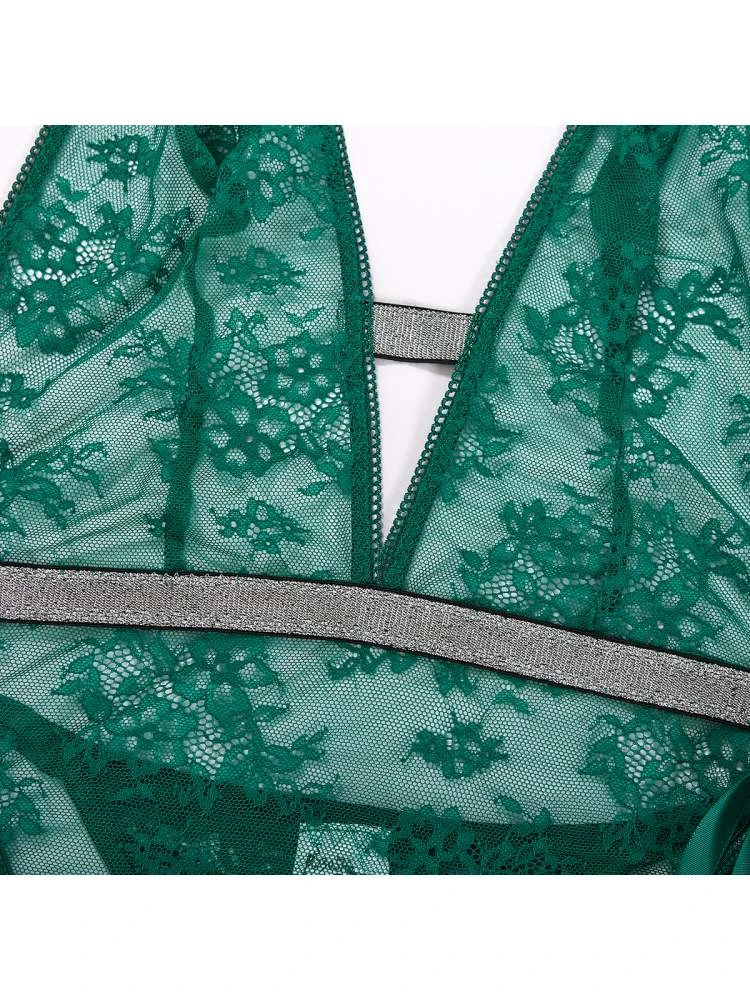 Lace Up Halter Neck Backless Sexual Bodysuit - Image 8