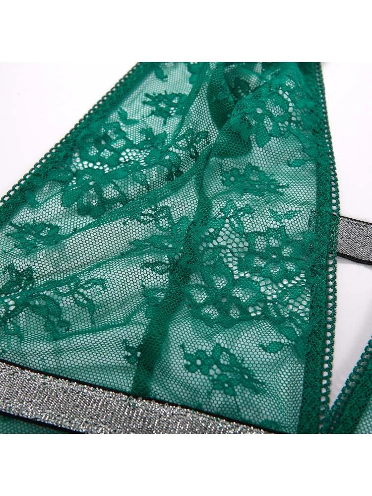 Lace Up Halter Neck Backless Sexual Bodysuit - Image 11