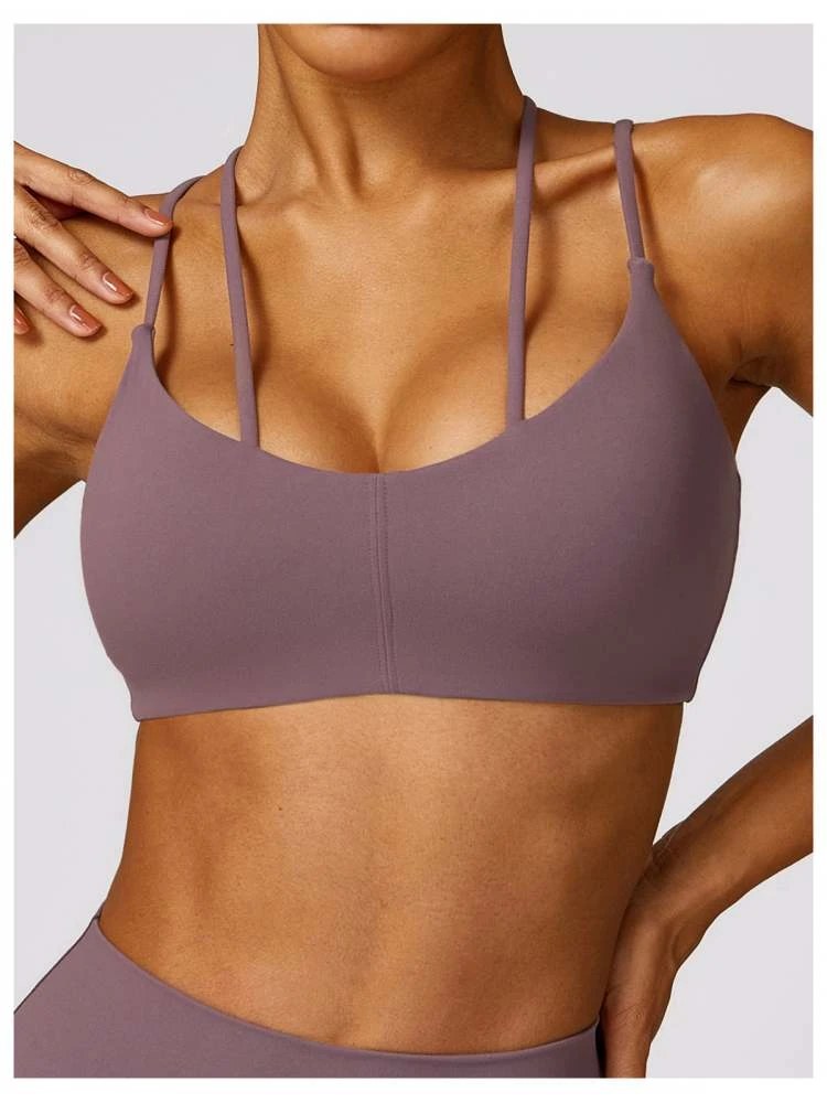 Pure Color Spaghetti Straps Backless Tank - Image 2