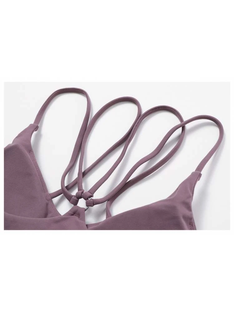 Pure Color Spaghetti Straps Backless Tank - Image 7