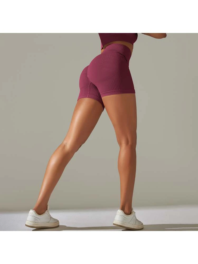 Solid Color Knitting High Rise Short Pants - Image 6