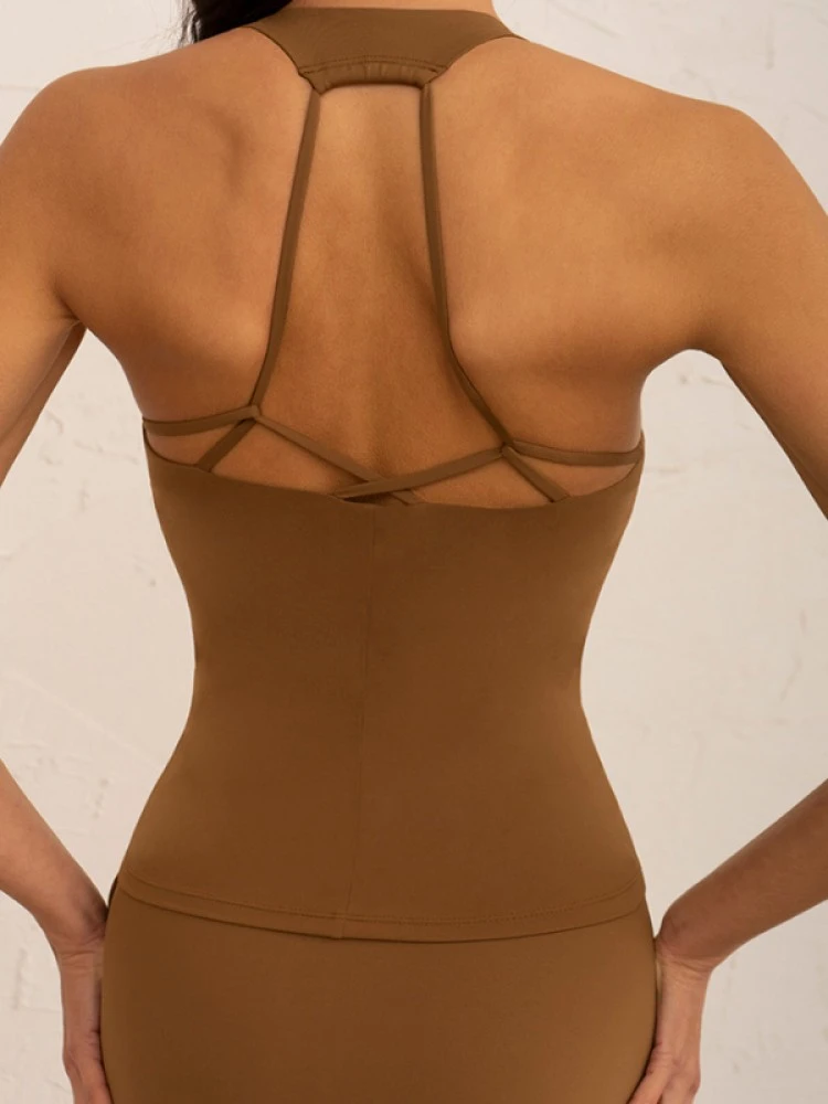 Spaghetti Straps Sleeveless Slim Tank - Image 2