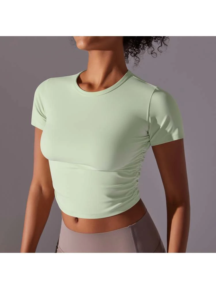 Ruched Crewneck Cropped Tank - Image 3