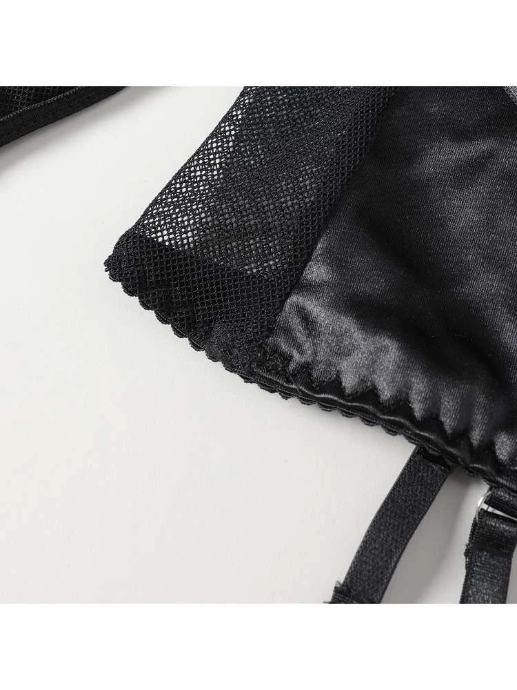 See Through High Rise Backless Sexual 3PC Sets - Image 13