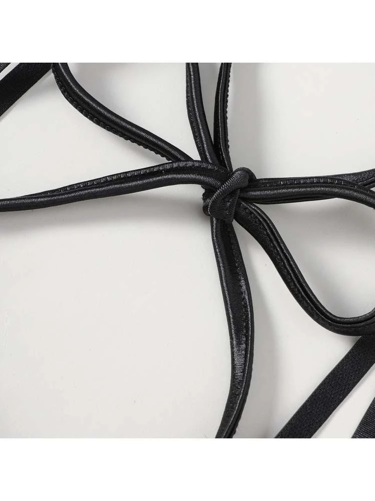 See Through High Rise Backless Sexual 3PC Sets - Image 14