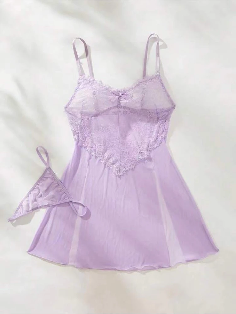 Lace Perspective Sexual Sleeveless Dress - Image 3