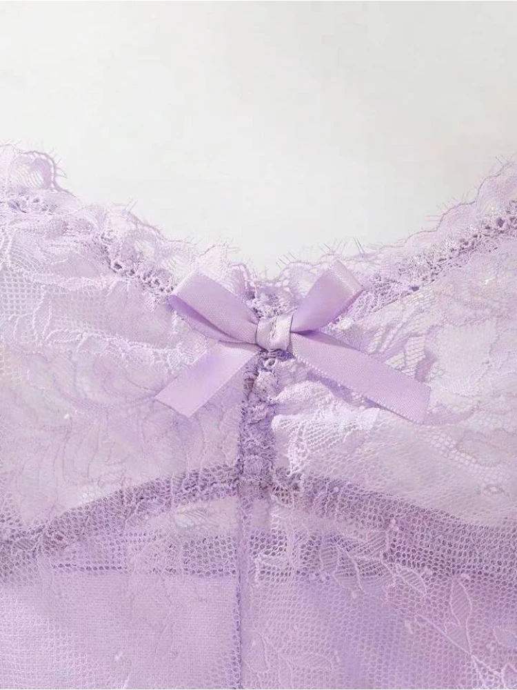 Lace Perspective Sexual Sleeveless Dress - Image 4