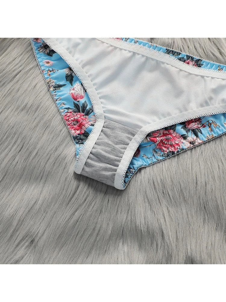 Spaghetti Straps Cotton Buckle Bra Sets - Image 8