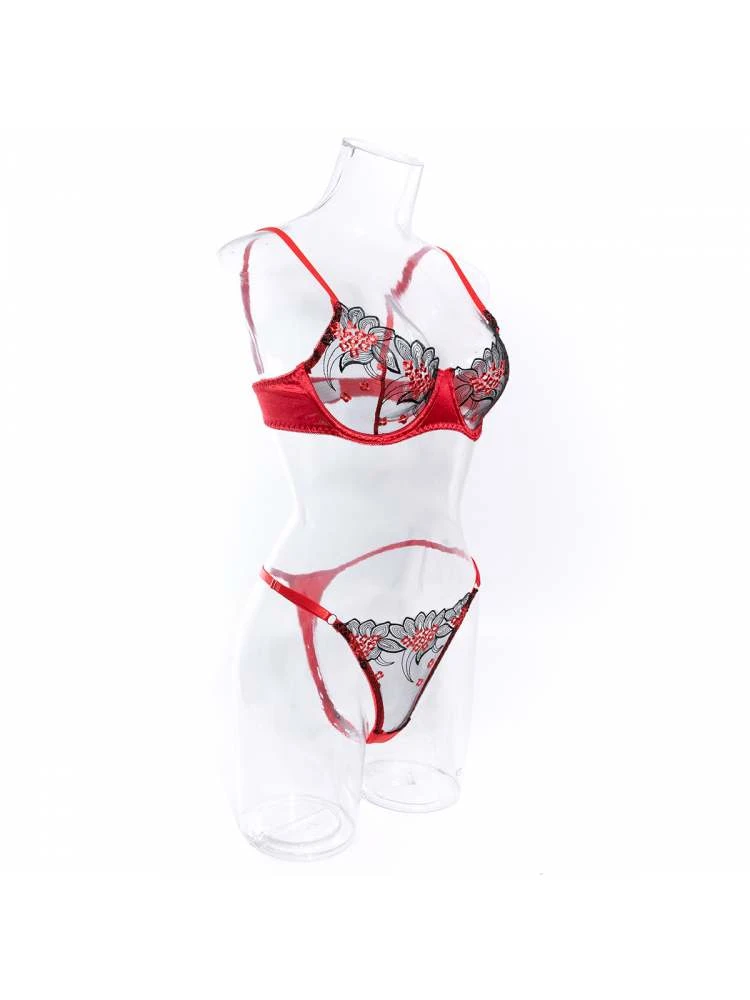 Embroidery See Through High Rise Sexual Sets - Image 9