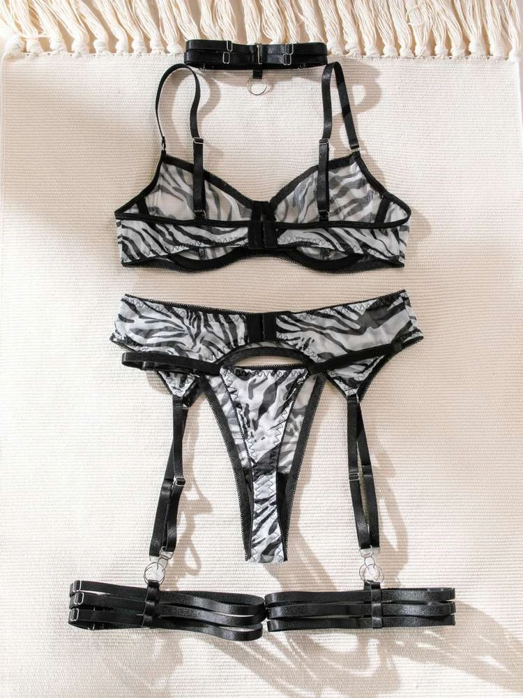 Zebra High Rise Backless Sexual Sets - Image 11