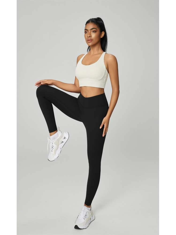 Solid Color Elasticized Waistband Slim Leggings - Image 2