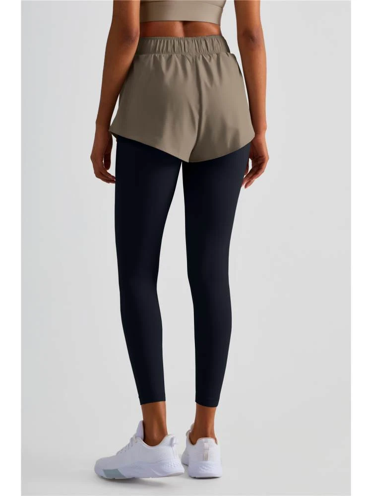 Patchwork Mid-rise Bodycon Leggings - Image 2