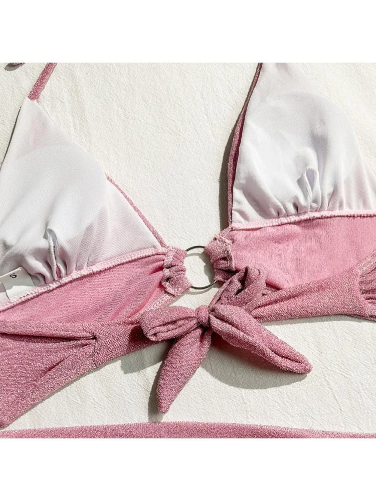 Halter Tie-wrap 3-piece Set Bikinis - Image 3