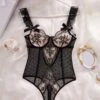 Embroidery See Through Sexual Bodysuits
