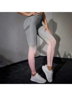 Gradient Color Tie Dye Slim Leggings