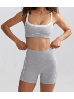 Colorblock Spaghetti Straps Backless Yoga Sets