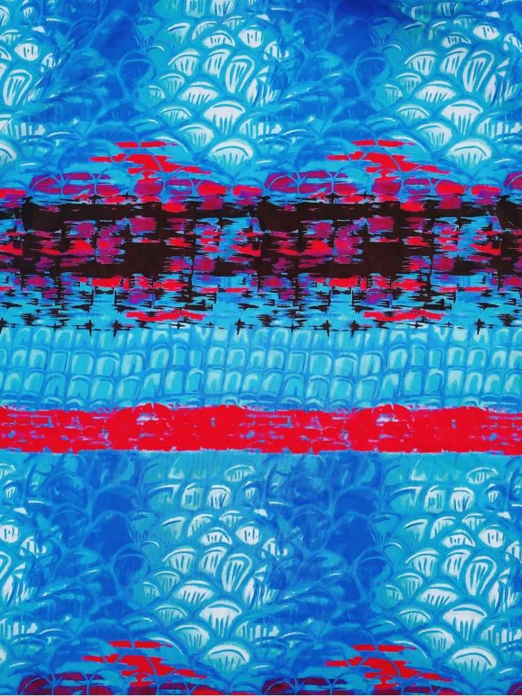 Fish Scale Print Halter Backless Bikinis - Image 6