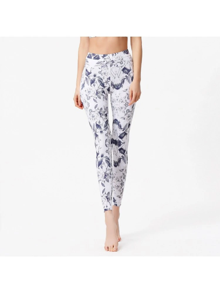 Irregular Print High Rise Sporty Leggings