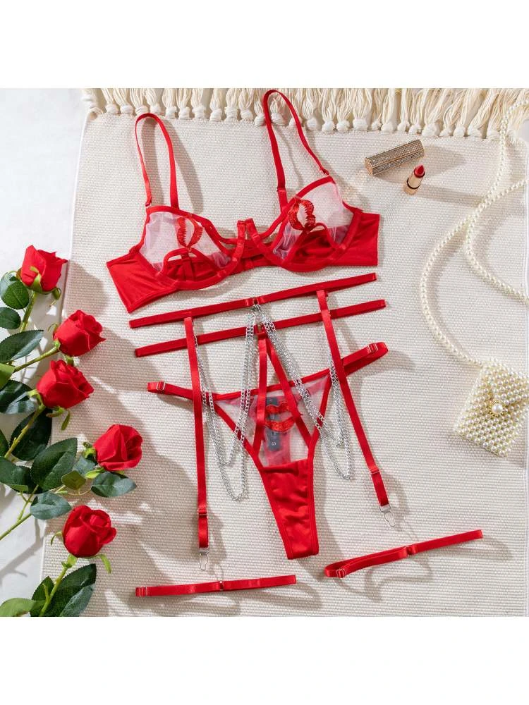 Spaghetti Straps Sleeveless High Rise Sexual Sets - Image 9