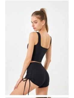 Drawstring Solid Color Sporty Short Pants